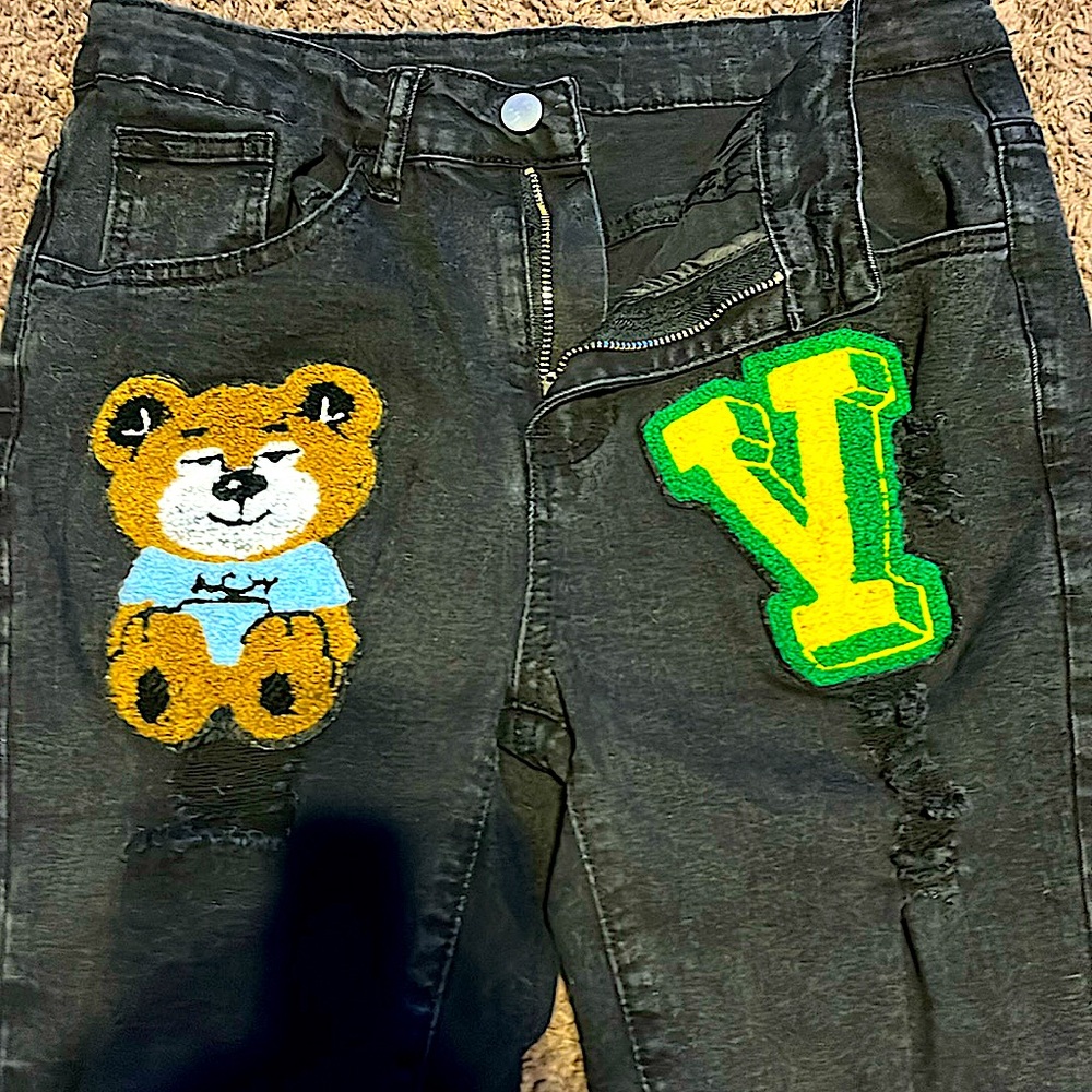 Black Denim jeans 'patch edition'